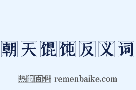 朝天馄饨反义词是什么意思的图片
